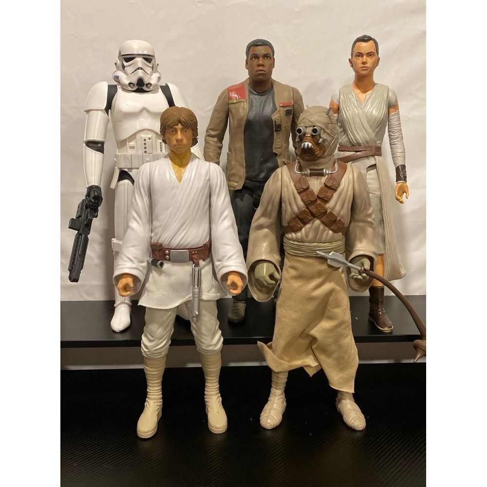 Star Wars Action Collection - Stormtrooper, Luke, Finn, Rey,‎ Tusken Raider Set